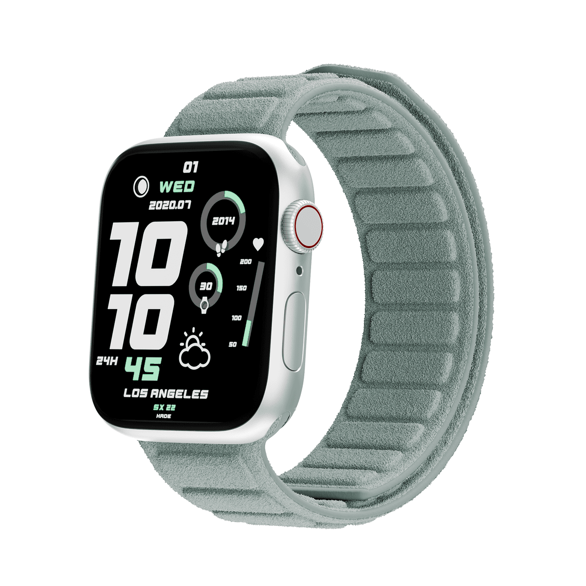 Alcantara Cyan – Magnetic Watch Band