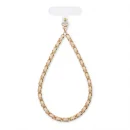 Cream Leather Chain Phone Charm